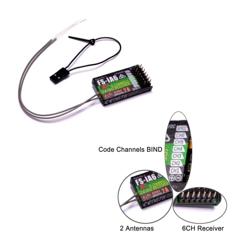 Drone Racing Antenna - Flysky FS-IA6 Empfänger 6CH Dual Antenne